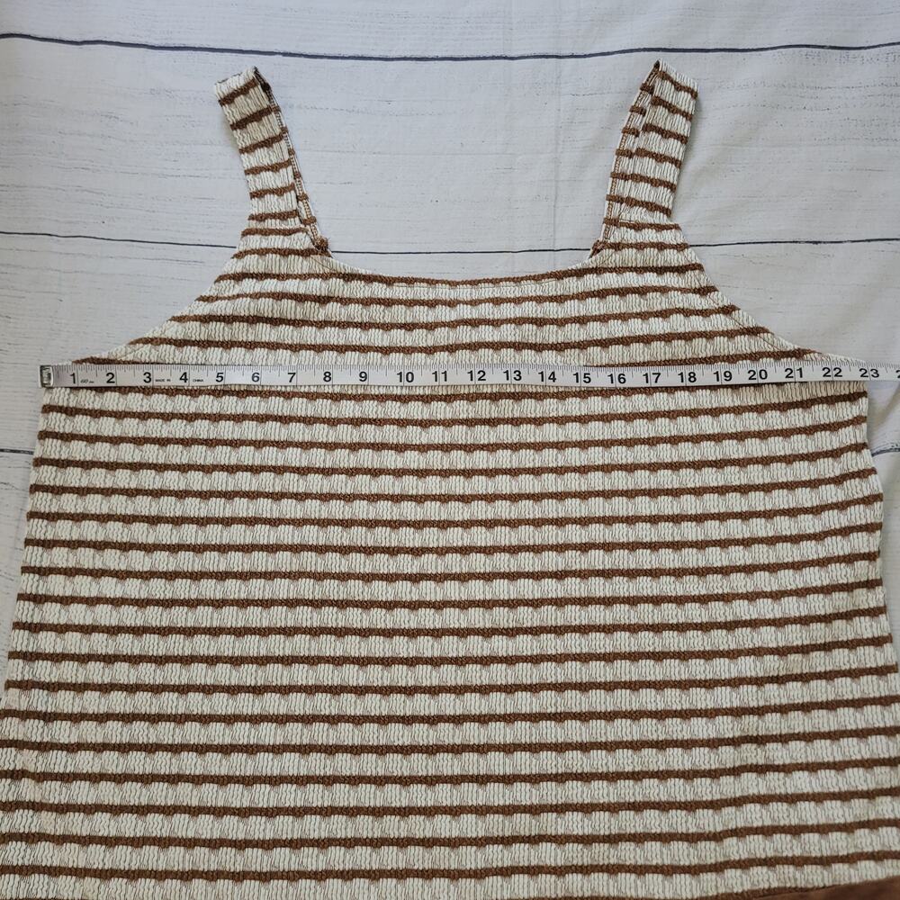 Torrid Size 4xl Brown Multi Stripe Scoop Neck Tan… - image 5